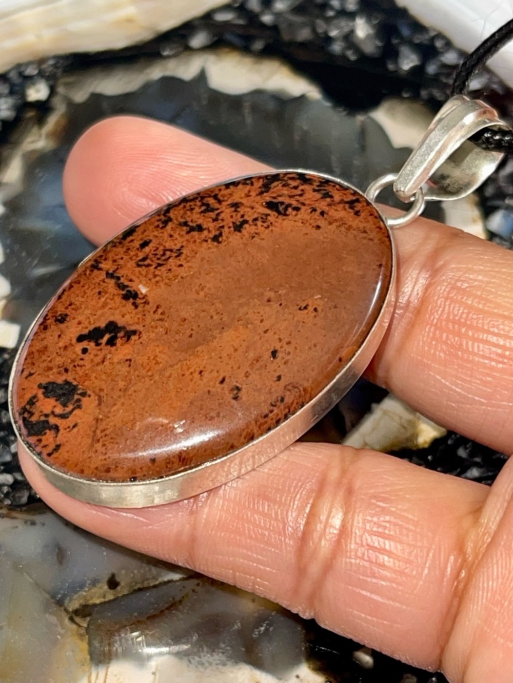 Mahogany Obsidian Pendant 2 1/2”